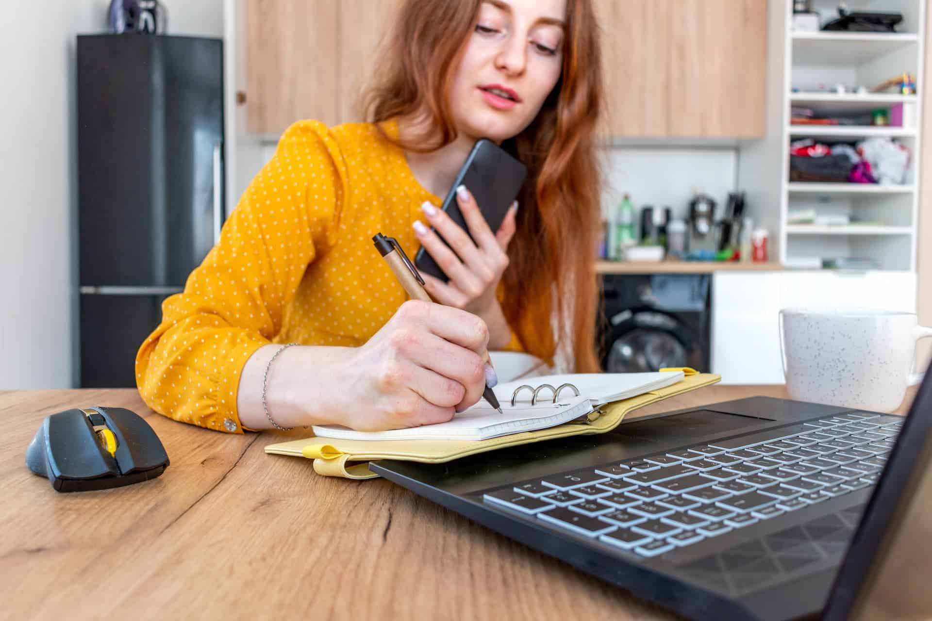 Woman drafting her story.
