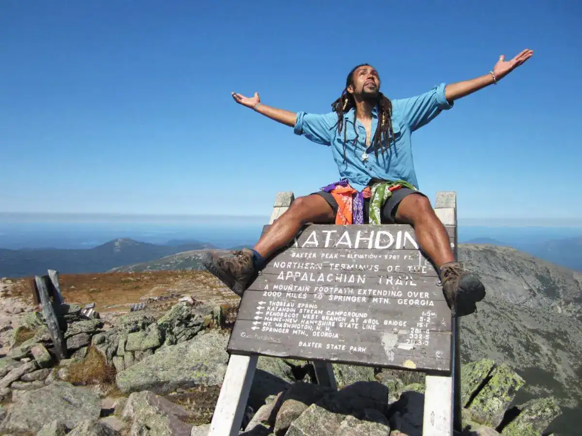 Appalachian Trail thru-hiker Derick “Mr. Fabulous” Lugo. Photo by Elizabeth Wisecarver